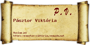 Pásztor Viktória névjegykártya